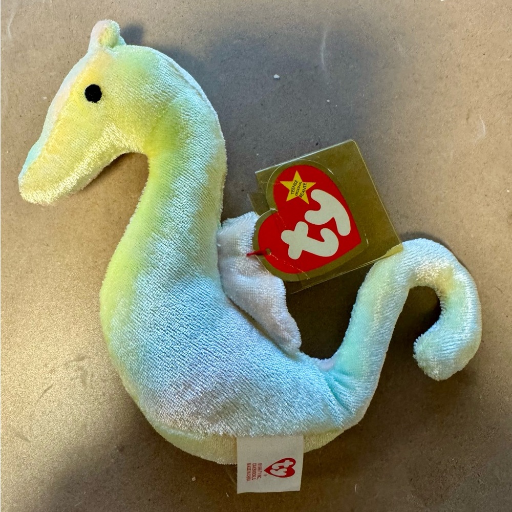 Ty Neon Seahorse Plush